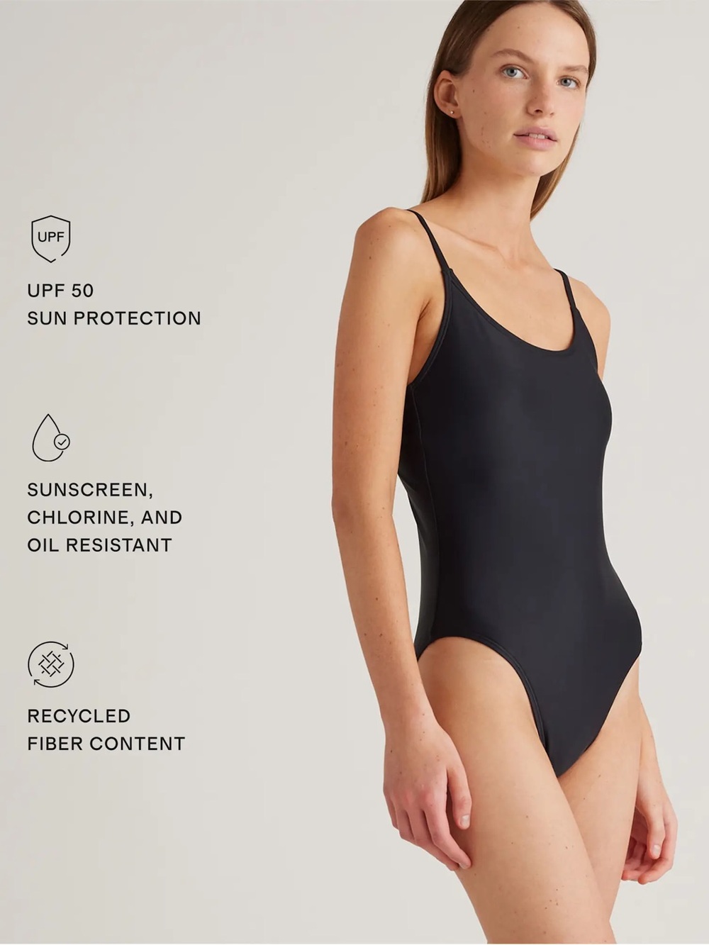 Quince Italian Cami One-Piece Swimsuit - Picture 5 of 9